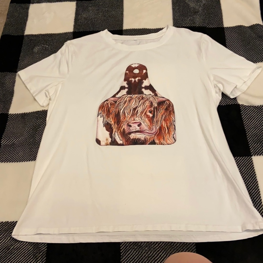 White cow shirt